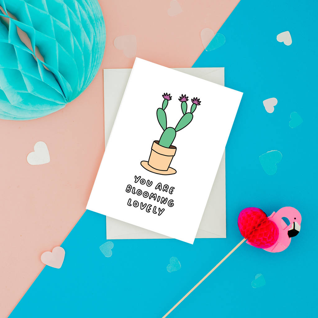 You Are Blooming Plant Greetings Card By Veronica Dearly