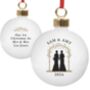Personalised Ceramic Couple Silhouette Bauble, thumbnail 5 of 7
