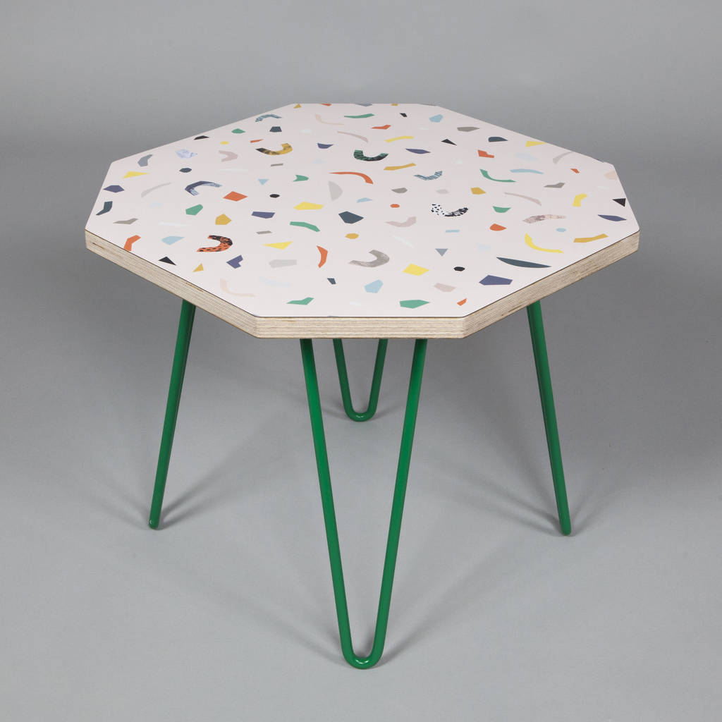 terrazzo side table by humblesticks