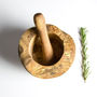 Rustic Olive Wood Pestle And Mortar, thumbnail 1 of 4
