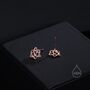 Trinity Knot Stud Earrings In Sterling Silver, thumbnail 3 of 10