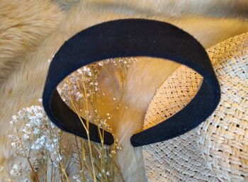 Black Linen Alice Headband, 6 of 6