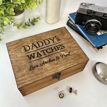 Daddy's Watches And Cufflink Box, 2 of 9