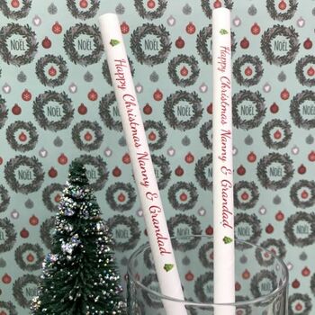 Personalised Christmas Paper Straws, 6 of 9