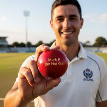 Personalised Vintage Leather Cricket Ball, 11 of 12