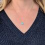 Turquoise Teardrop December Birthstone Necklace, Gold, thumbnail 5 of 7