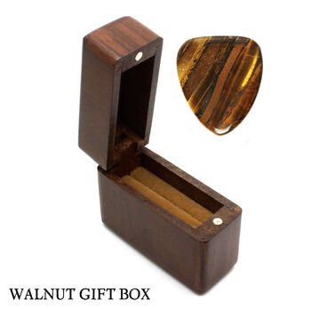 Banded Tiger Jasper Guitar Pick In A Gift Box, 5 of 7