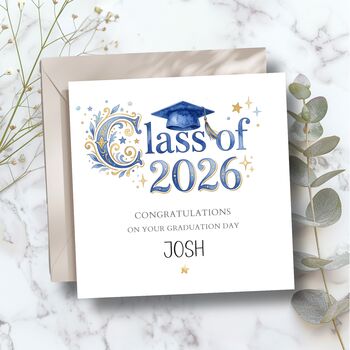 Graduation Card, Blue Class Of 2026 Card For Him, Son, Grandson, 2 of 3