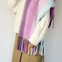 Chunky Knit Oversized Ombre Colour Gradient Scarf, thumbnail 2 of 11