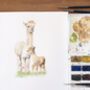 Alpacas Personalised Watercolour Print, thumbnail 5 of 5