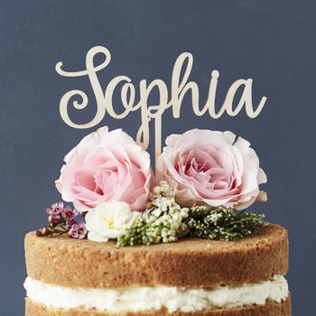 Personalised Wooden Cake Topper, 2 of 4
