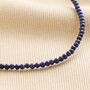 Delicate Blue Stone Beaded Necklace, thumbnail 2 of 6