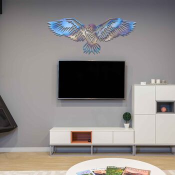 Geometric Eagle Metal Wall Art Modern Home Decor, 6 of 12