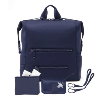 Navy Blue Waterproof Neoprene Baby Changing Bag, 5 of 6