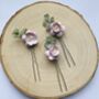 Lilac Flower Hair Pins, thumbnail 2 of 3