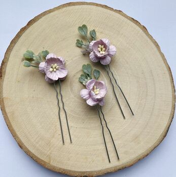 Lilac Flower Hair Pins, 2 of 3
