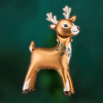 Festive Standing Reindeer Foil Balloon Decoration, 5 of 5