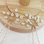 Beaded Gypsophila Bridal Hair Pins, thumbnail 3 of 5