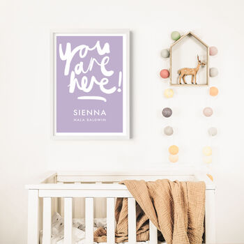 Personalised Name Print With Handwritten You Are Here, 8 of 10