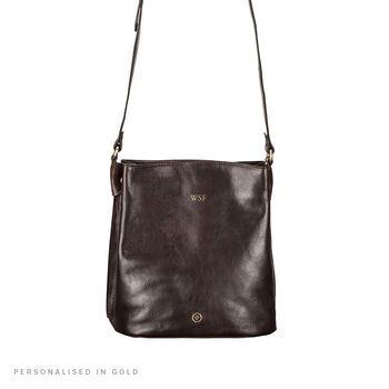 Personalised Handcrafted Leather Bucket Bag 'Palermo', 3 of 12