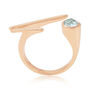 Rose Gold Ring With Topaz Roxanne, thumbnail 1 of 6