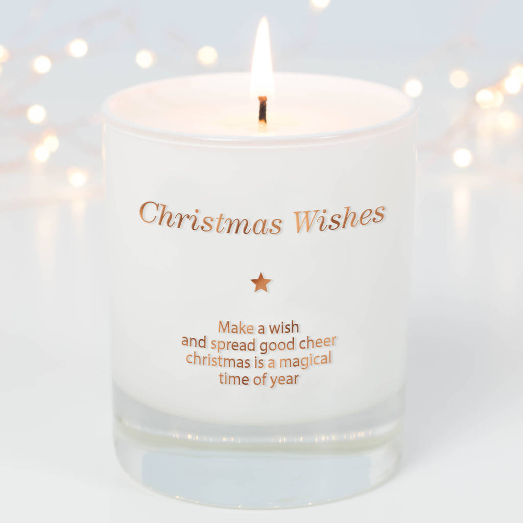 christmas wish travel candle