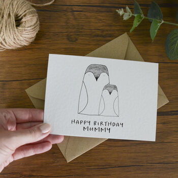 Penguin Happy Birthday Mummy Card, 4 of 4