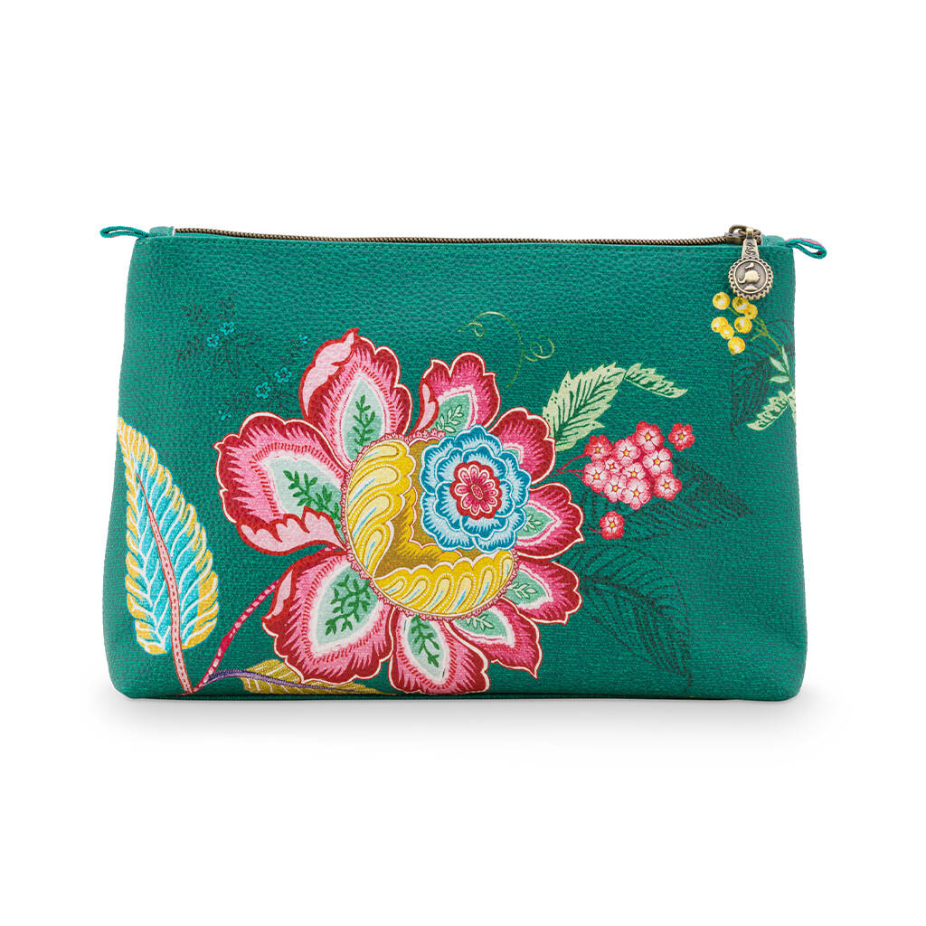 green cosmetic bag