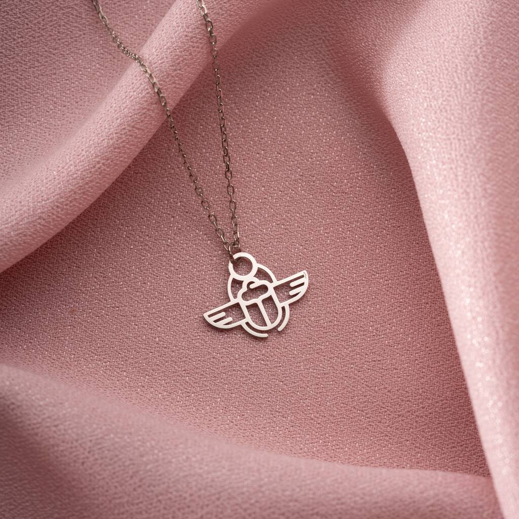 'New Beginnings' Scarab Beetle Necklace, 1 of 9