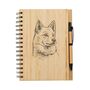 Personalised Finnish Spitz Engraved Notebook And Pen Set, thumbnail 1 of 2