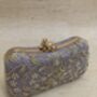 Handcrafted Raw Silk Purple Clutch, thumbnail 1 of 5