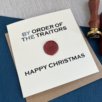 Order Of The Traitors Inspired Christmas Card, 2 of 2