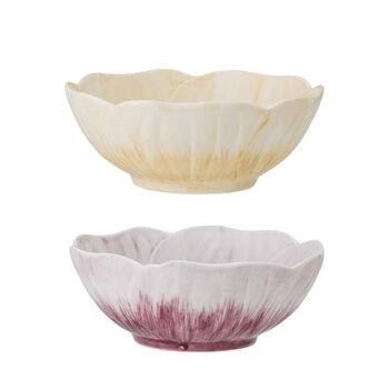 Set Of Two Painted Flower Bowls, 3 of 4