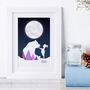 Personalised Bear And Girl Child's Artwork, thumbnail 3 of 8