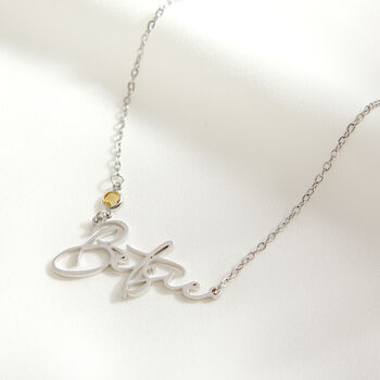 Personalised Name And Gemstone Necklace Gift, 5 of 6