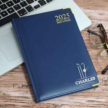 Personalised Cricket Wicket Design Diary, 2 of 10