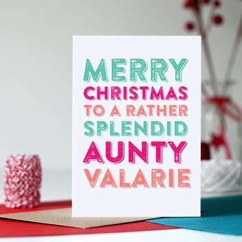 Merry Christmas Aunty Greetings Card, 2 of 2
