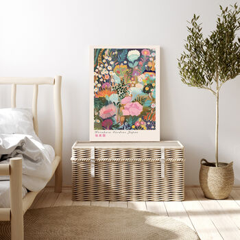 Japanese Floral Flower Garden Art Print, 4 of 5