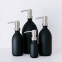 Matt Black Glass Bottle With Silver Metal Pump, thumbnail 2 of 9