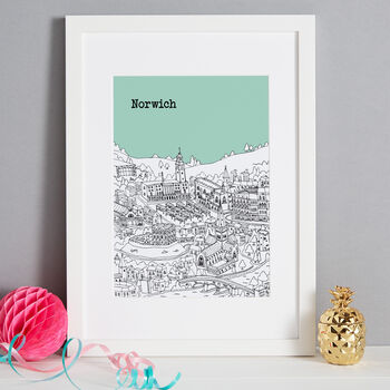 Personalised Norwich Print, 6 of 10