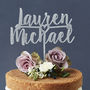 Romantic Personalised Couples Cake Topper, thumbnail 9 of 10