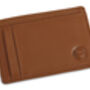 Tan Leather Card Holder With Rfid Protection, thumbnail 3 of 5