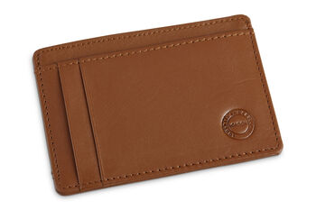 Tan Leather Card Holder With Rfid Protection, 3 of 5