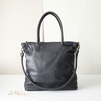 Fair Trade Classic Leather Handbag Detachable Strap, 3 of 12