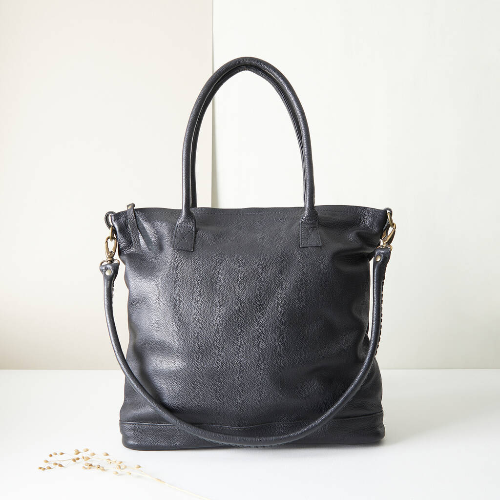 Fair Trade Classic Leather Handbag Detachable Strap By AURA QUE ...