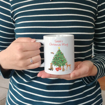 Personalised Woodland Animals Christmas Mug, 5 of 5