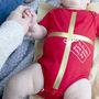 First Christmas All Wrapped Up Personalised Babygrow, thumbnail 1 of 3