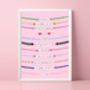 Taylor Swift Album Friendship Bracelets Print, thumbnail 1 of 5