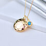 Personalised Gold Hammered Birthstone Locket, thumbnail 4 of 10