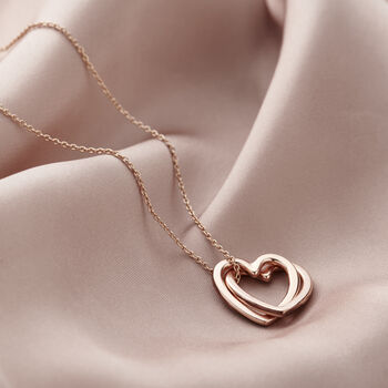 Personalised Interlinking Hearts Necklace, 5 of 7